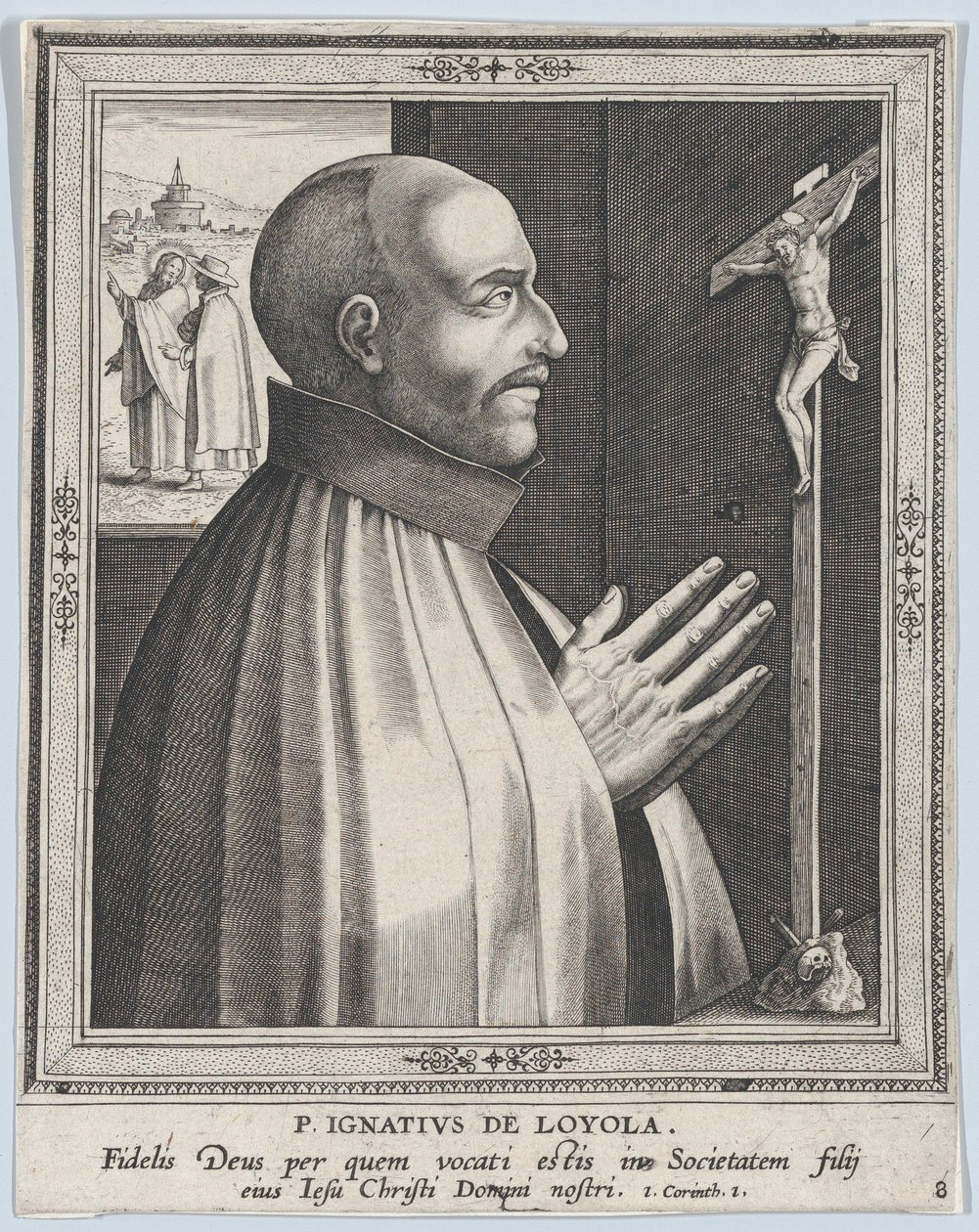 Loyolai Szent Ignác, a Férfi vallásalapítók sorozatból, 1610 előtt, 1610 előtt alkotó: Philip Galle