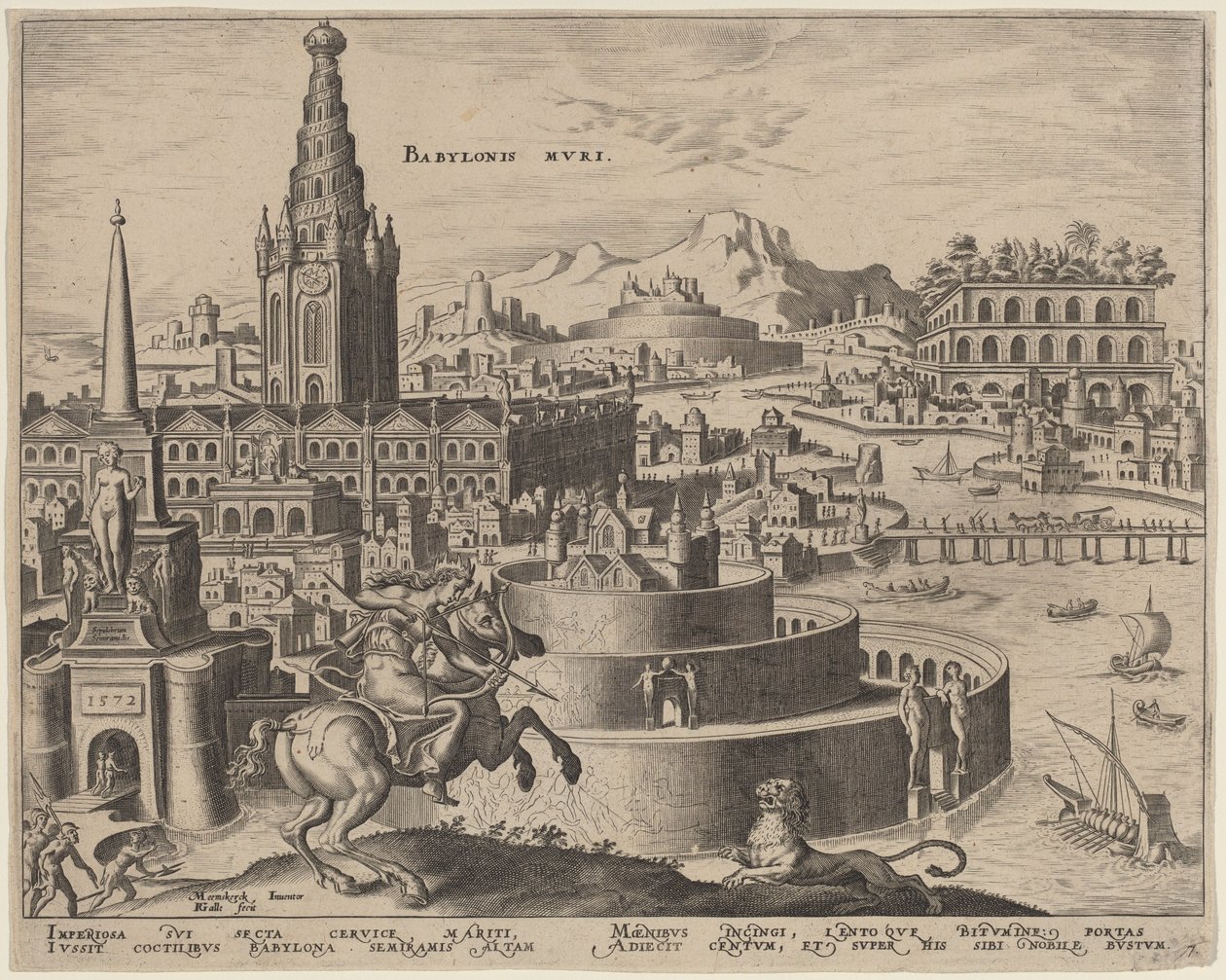 Babylonis Muri (Babilon falai) alkotó: Philip Galle, after Maerten van Heemskerck