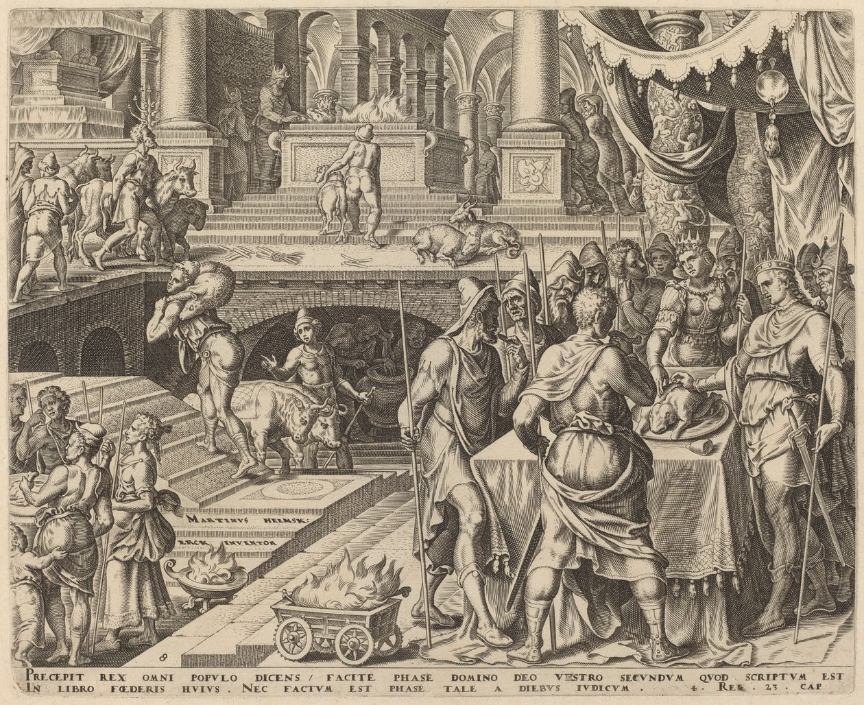 Jósiás a húsvétot ünnepli alkotó: Philip Galle, after Maerten van Heemskerck