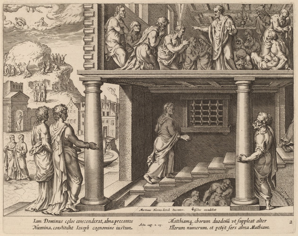 Szent Mátyás választása alkotó: Philip Galle after Maerten van Heemskerck