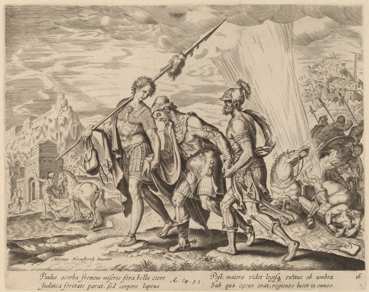Szent Pál megtérése alkotó: Philip Galle after Maerten van Heemskerck