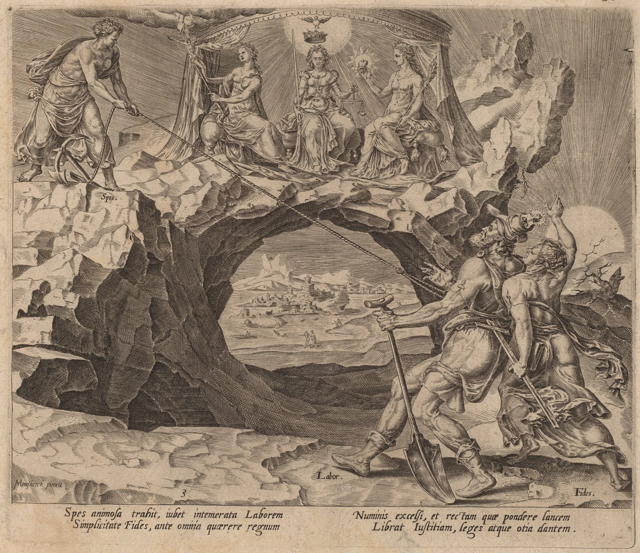 A szorgalmas munkás, aki az Úr igazságára törekszik alkotó: Philip Galle after Maerten van Heemskerck