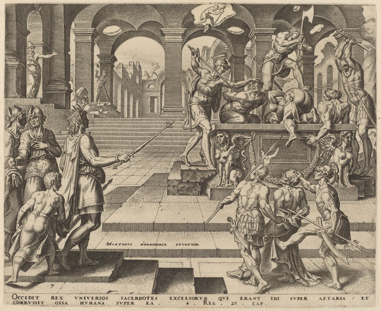 Szamária papjainak lemészárlása alkotó: Philip Galle, after Maerten van Heemskerck