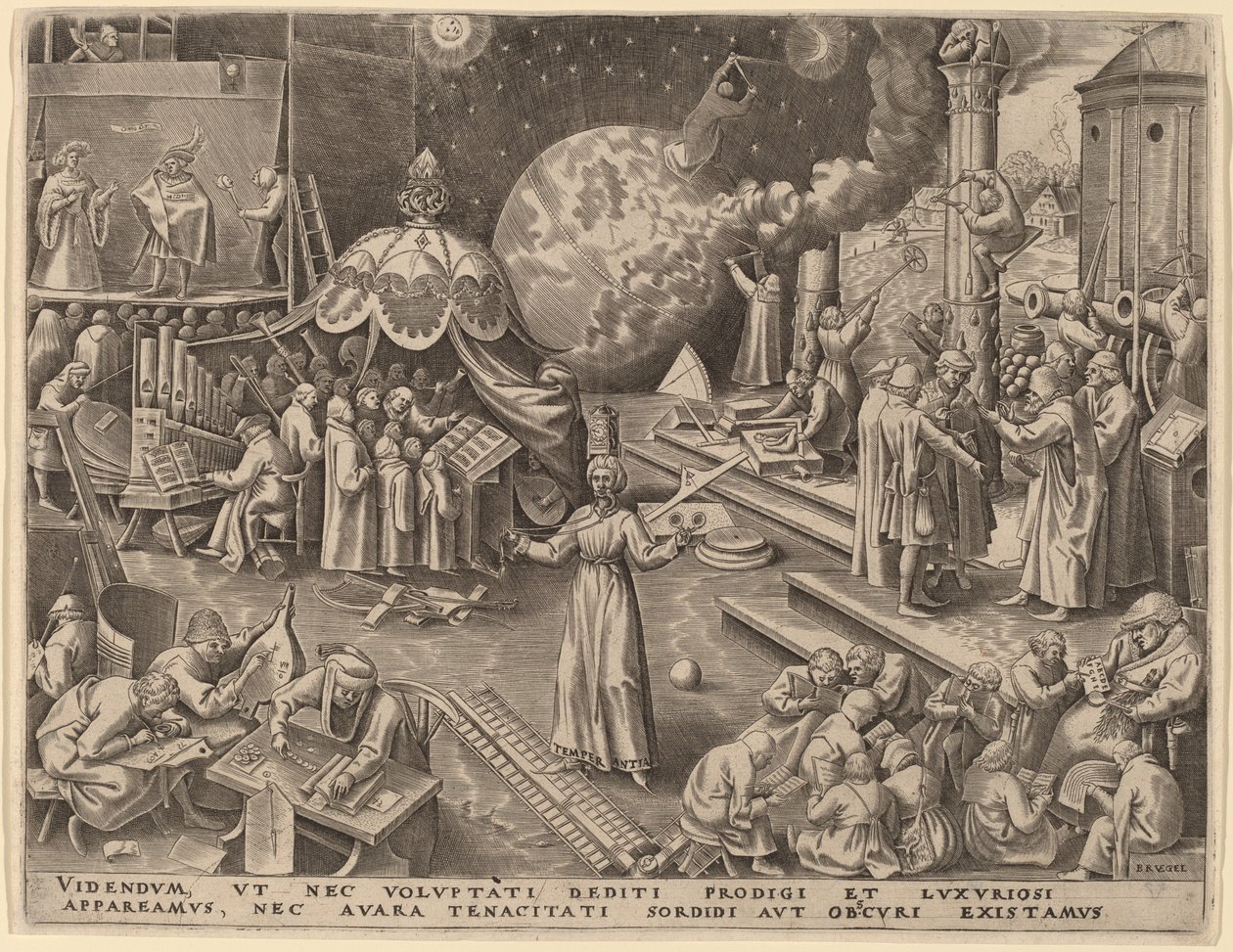 Mértékletesség alkotó: Philip Galle after Pieter Bruegel the Elder