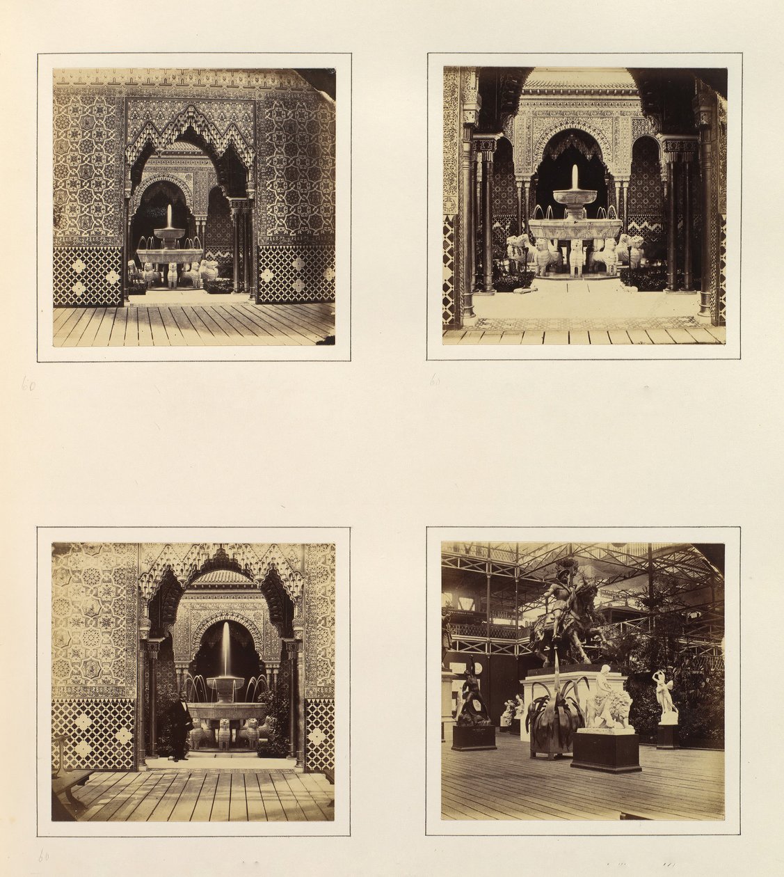 [Alhambra and Court of Lions, View in South Transept], kb. 1859. alkotó: Philip Henry Delamotte.