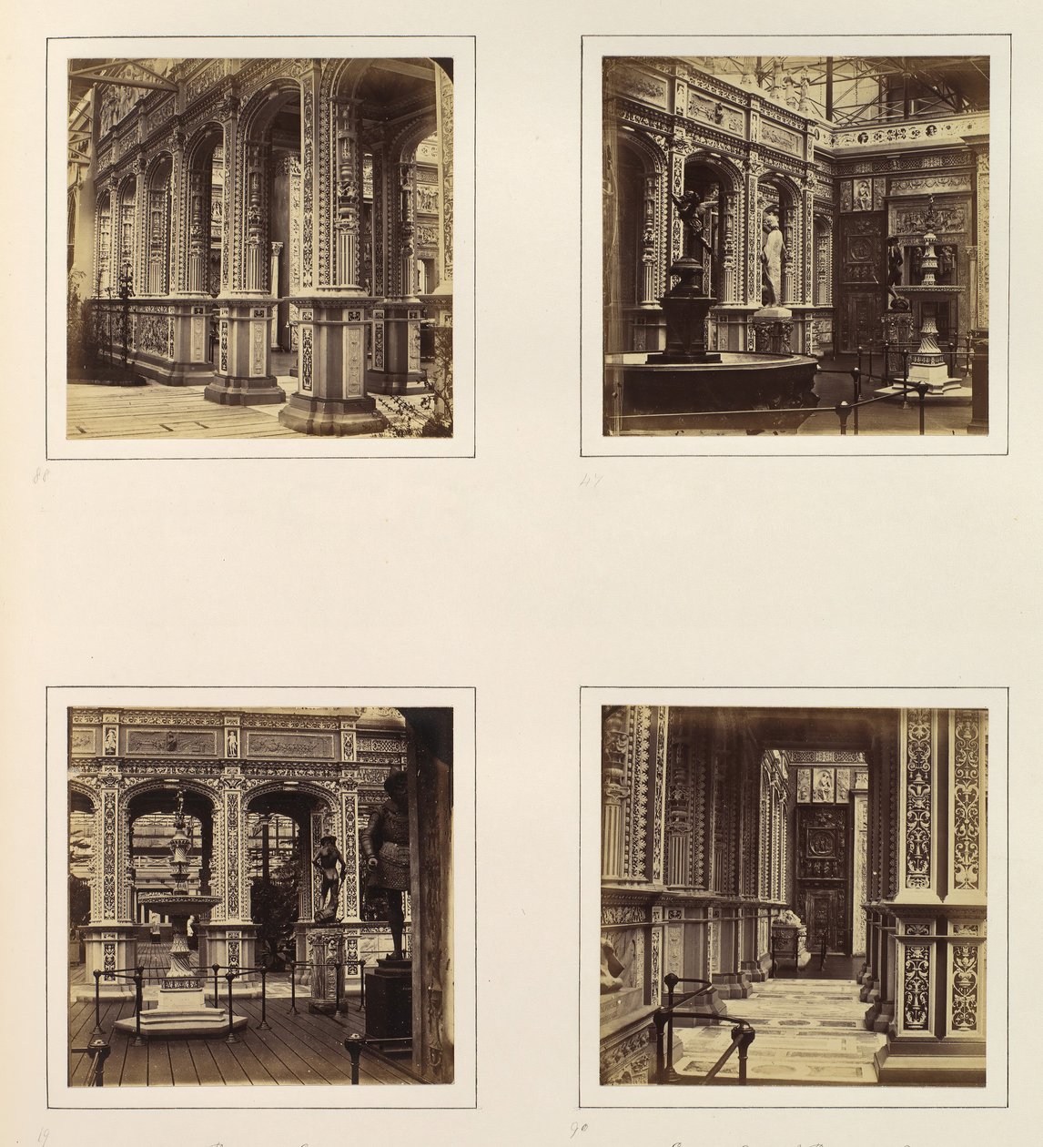 [A reneszánsz udvar homlokzata, kilátásai és bejárati loggia], kb. 1859. alkotó: Philip Henry Delamotte.