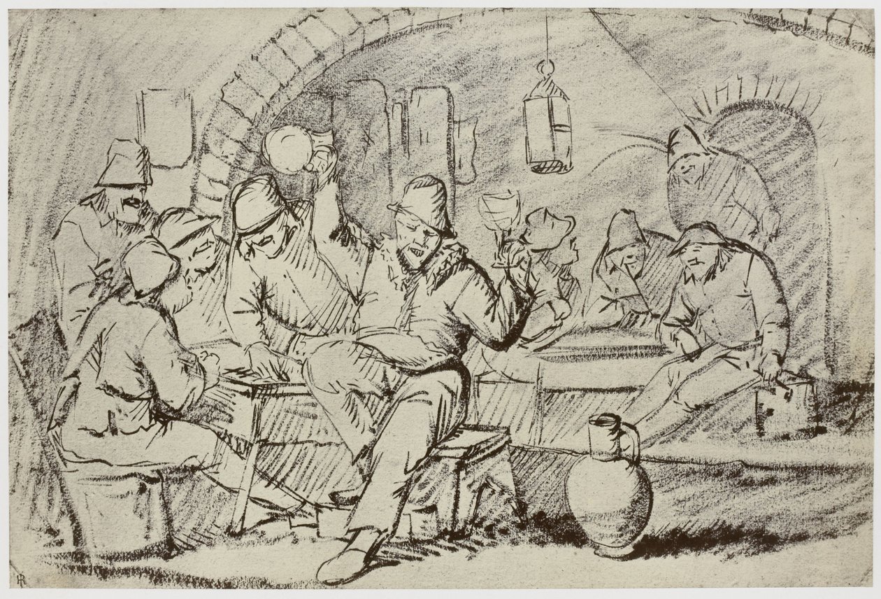 Hemskirk [Van Heemskerck?], Boors Carousing alkotó: Philip Henry Delamotte
