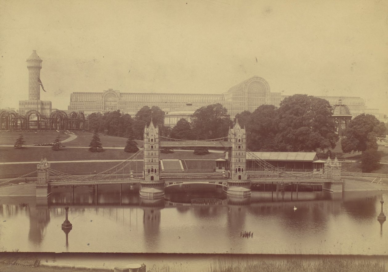 A sydenhami Kristálypalota fejlődése, 1854. alkotó: Philip Henry Delamotte