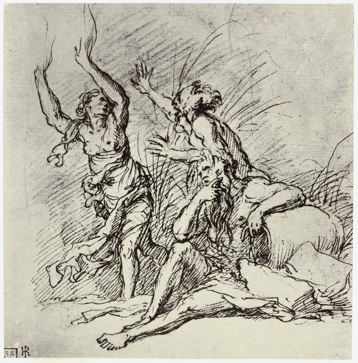 Salvator Rosa, Pan és Syrinx alkotó: Philip Henry Delamotte