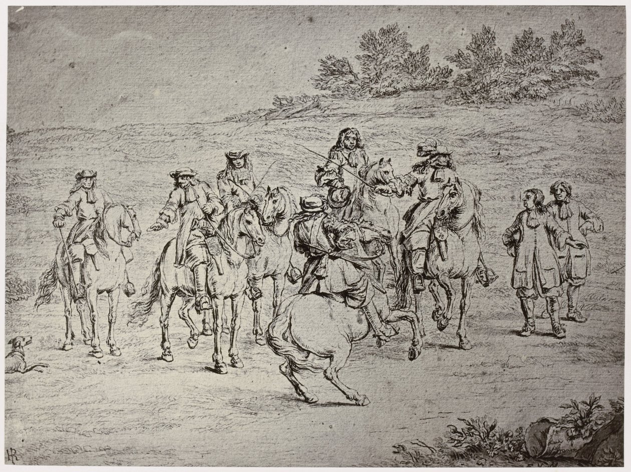 Van der Meulin [?], Lajos XIV. és a Művész alkotó: Philip Henry Delamotte