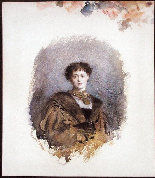 La Belle Yseult (akvarell papíron) alkotó: Philip Hermogenes Calderon