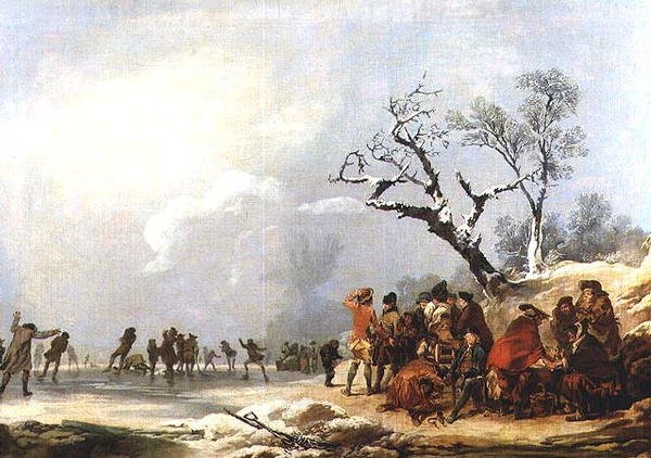 Korcsolyázási jelenet alkotó: Philip James de Loutherbourg