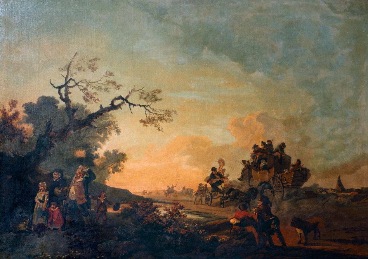 The High Road (olaj, vászon) alkotó: Philip James de (1740 1812) Loutherbourg