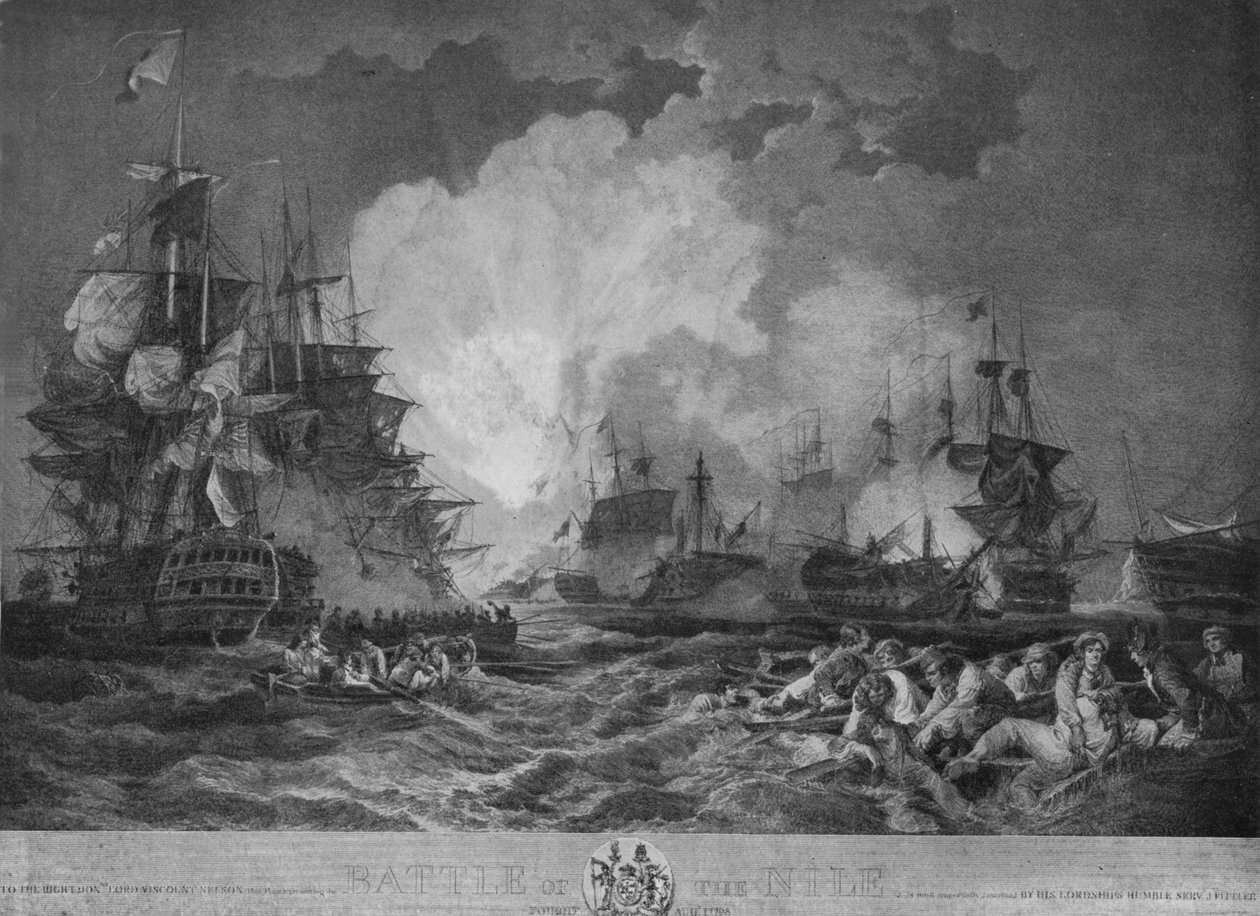 Aboukir-öböl, 1799 alkotó: Philip James de Loutherbourg