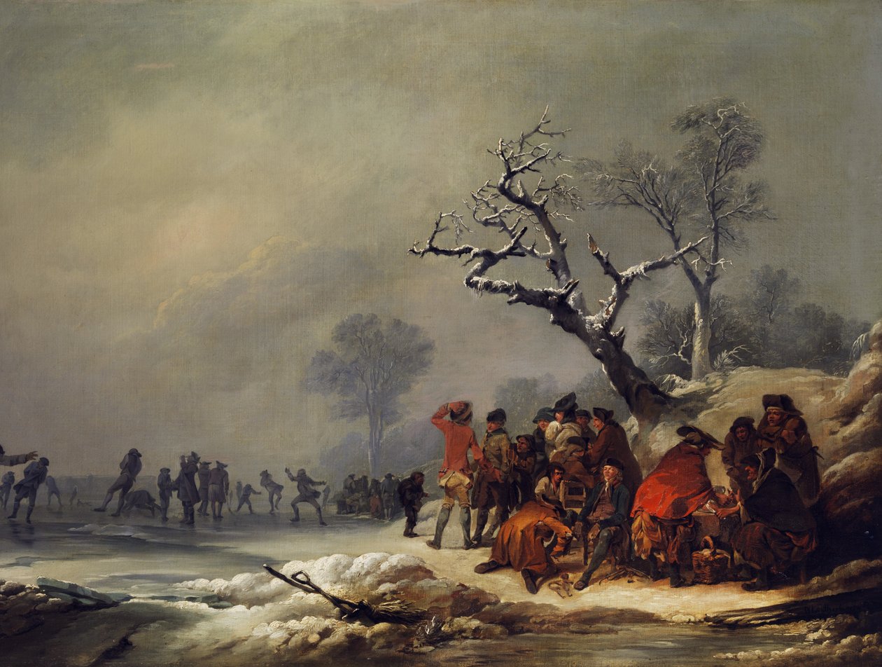 Pihenő társadalom a téli élvezetben alkotó: Philip James de Loutherbourg