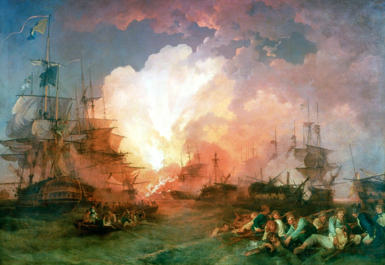 A nílusi csata, 1800 alkotó: Philip James de Loutherbourg