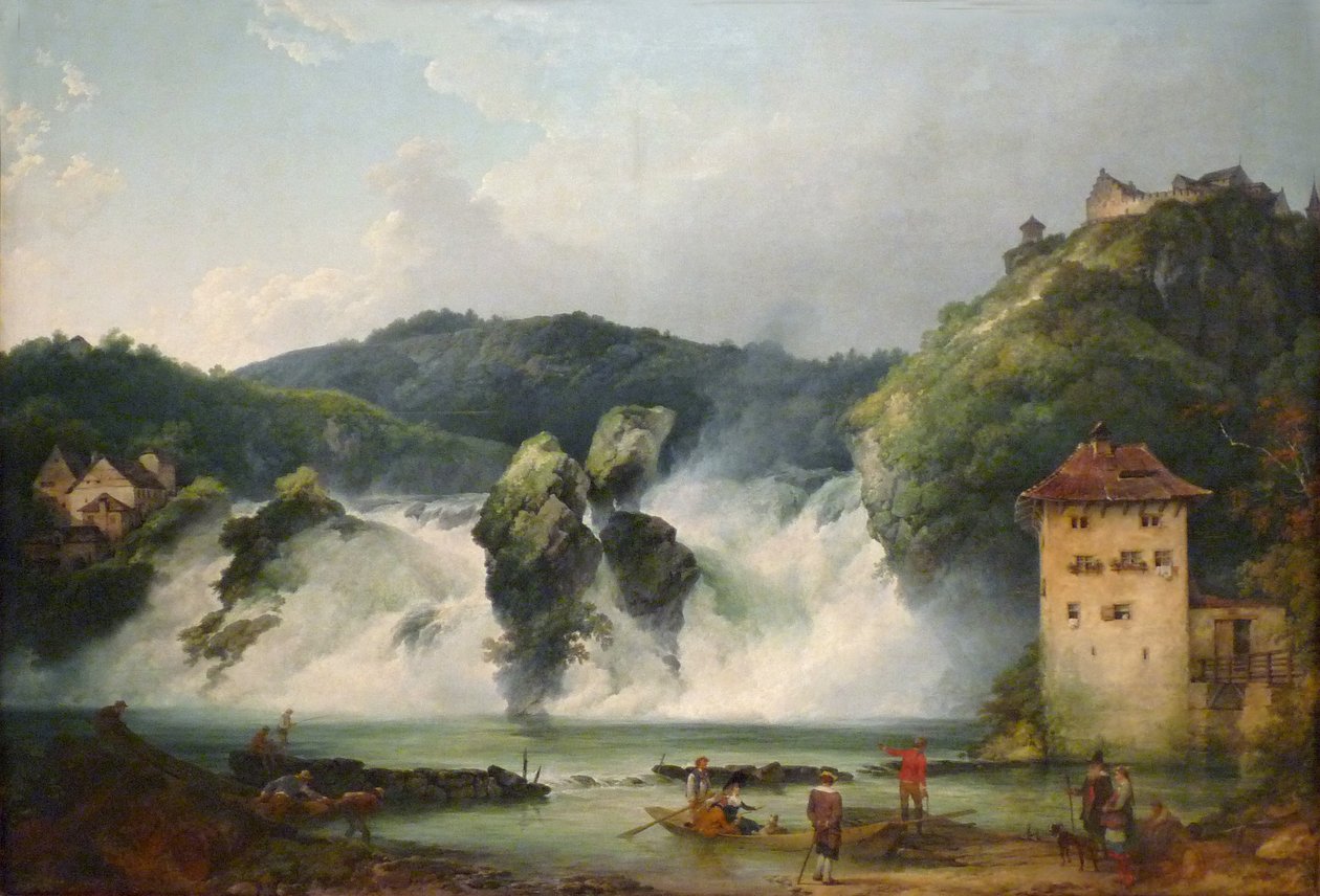 A Rajna vízesése Schaffhausennél alkotó: Philip James de Loutherbourg