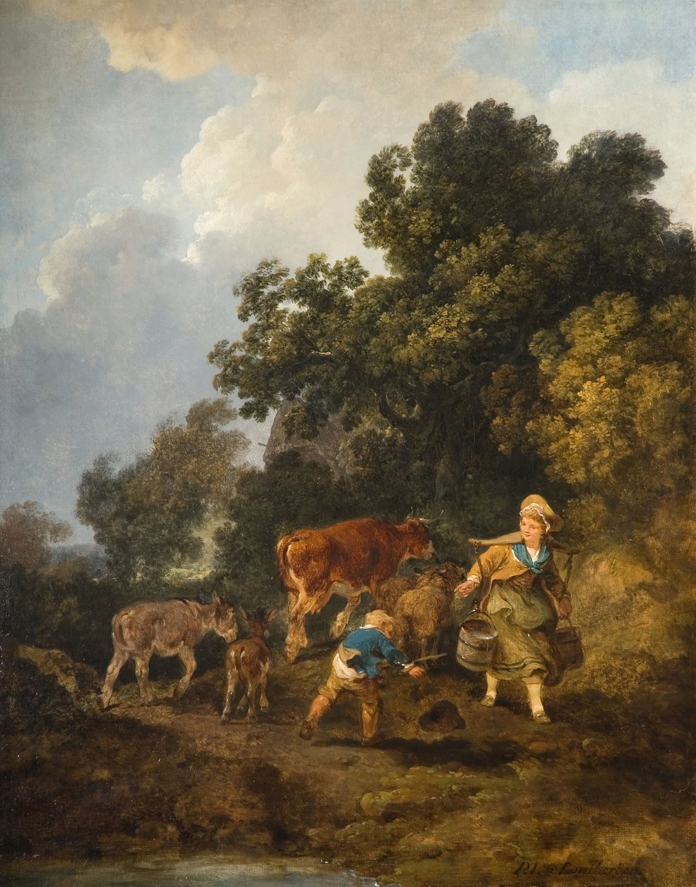 A tejeslány, 1800. alkotó: Philip James de Loutherbourg