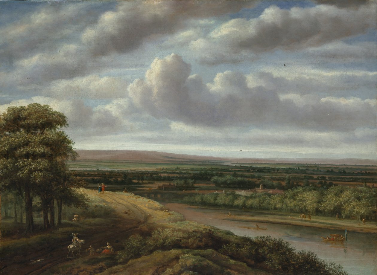 Egy kiterjedt erdős táj, 1670-es évek. alkotó: Philip Koninck