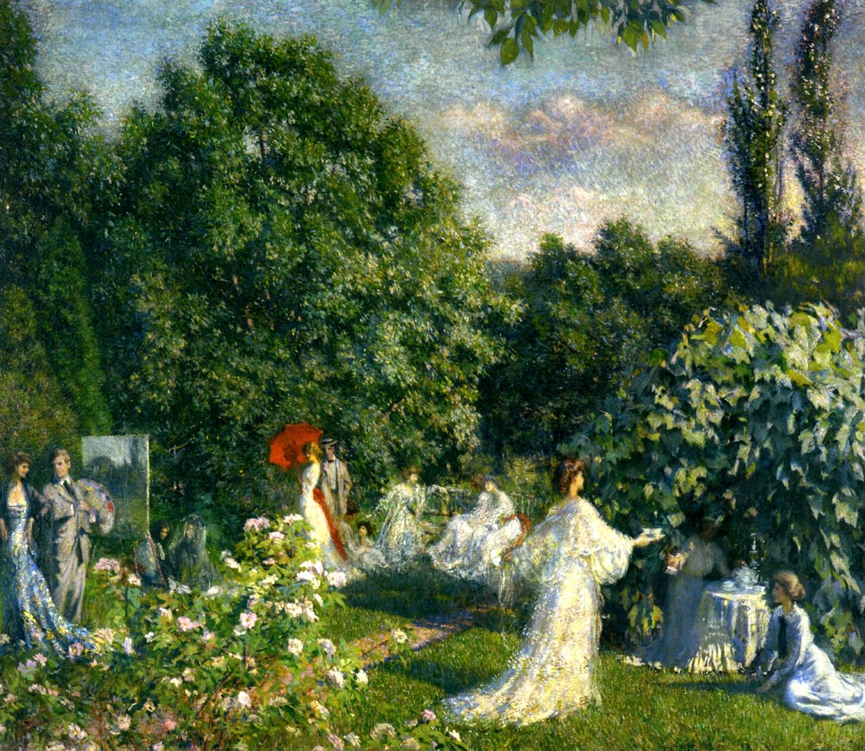 Kerti parti, 1890-99 körül alkotó: Philip Leslie Hale