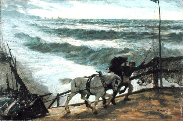 Közeledő vihar (olaj, vászon) alkotó: Philip Richard Morris