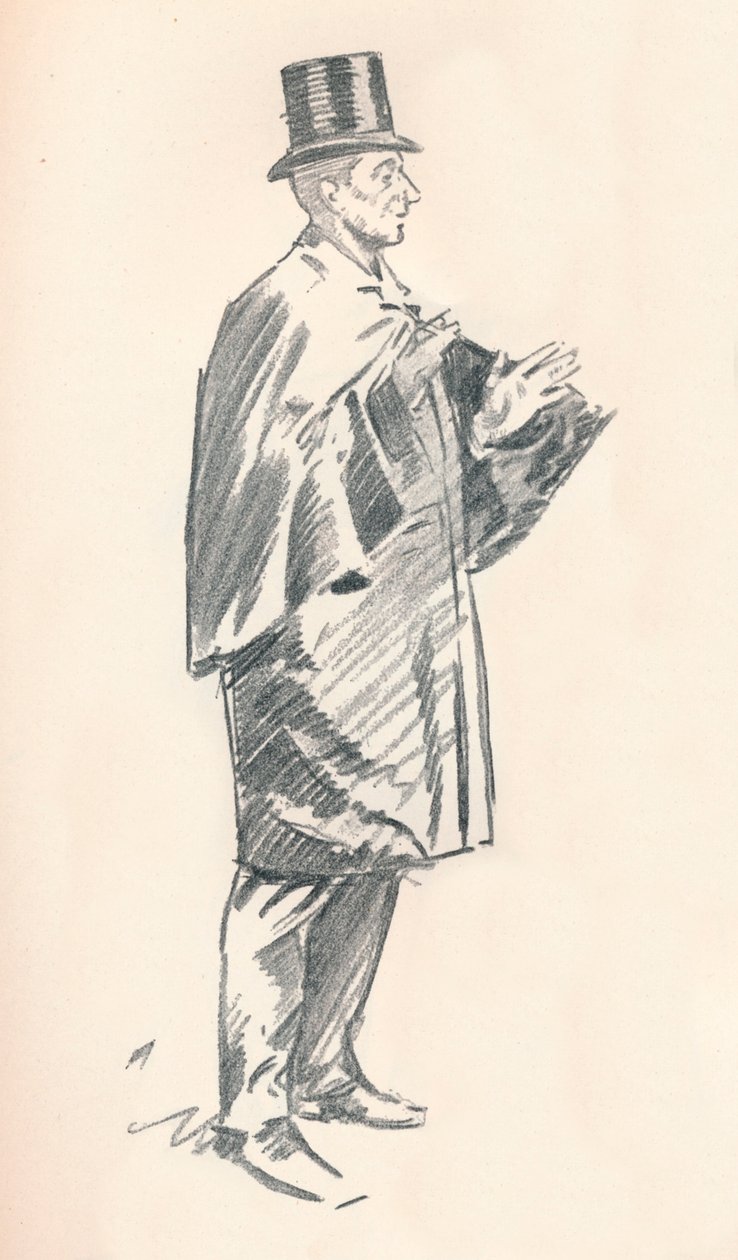 Ólomceruza-vázlat – Phil May, 19. század 1903-1904 alkotó: Philip William May