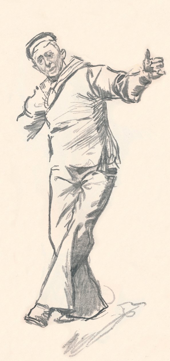 Ólomceruza-vázlat – Phil May, 19. század 1903-1904 alkotó: Philip William May