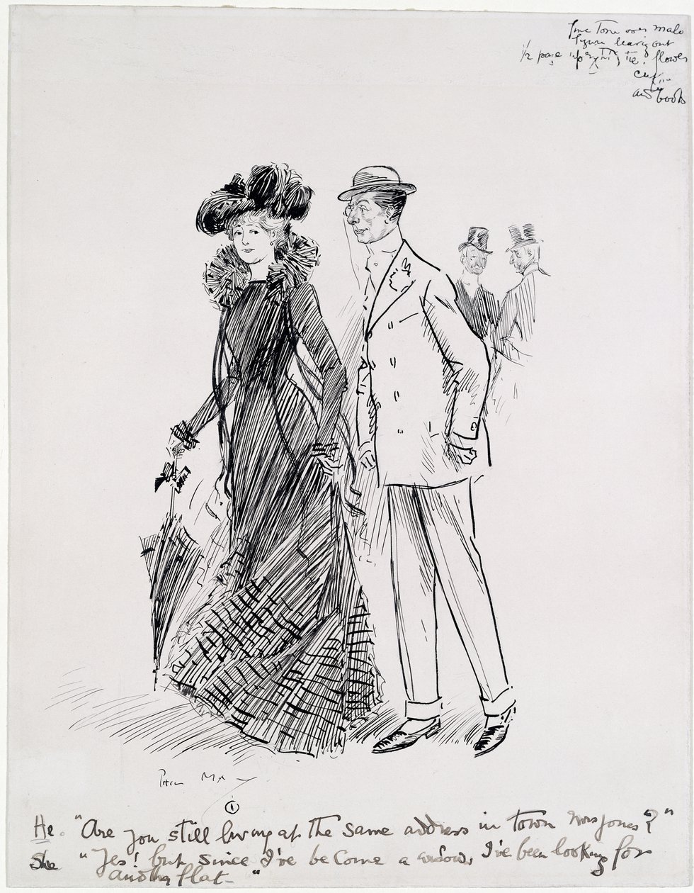 Mrs Jones (toll és tinta papíron) alkotó: Philip William May