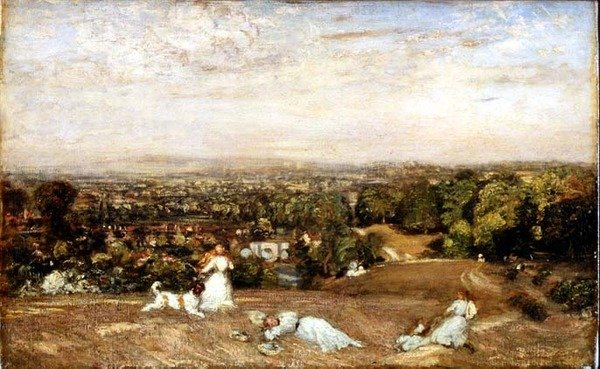 Gyermekek játszanak, Ludlow Walks alkotó: Philip Wilson Steer