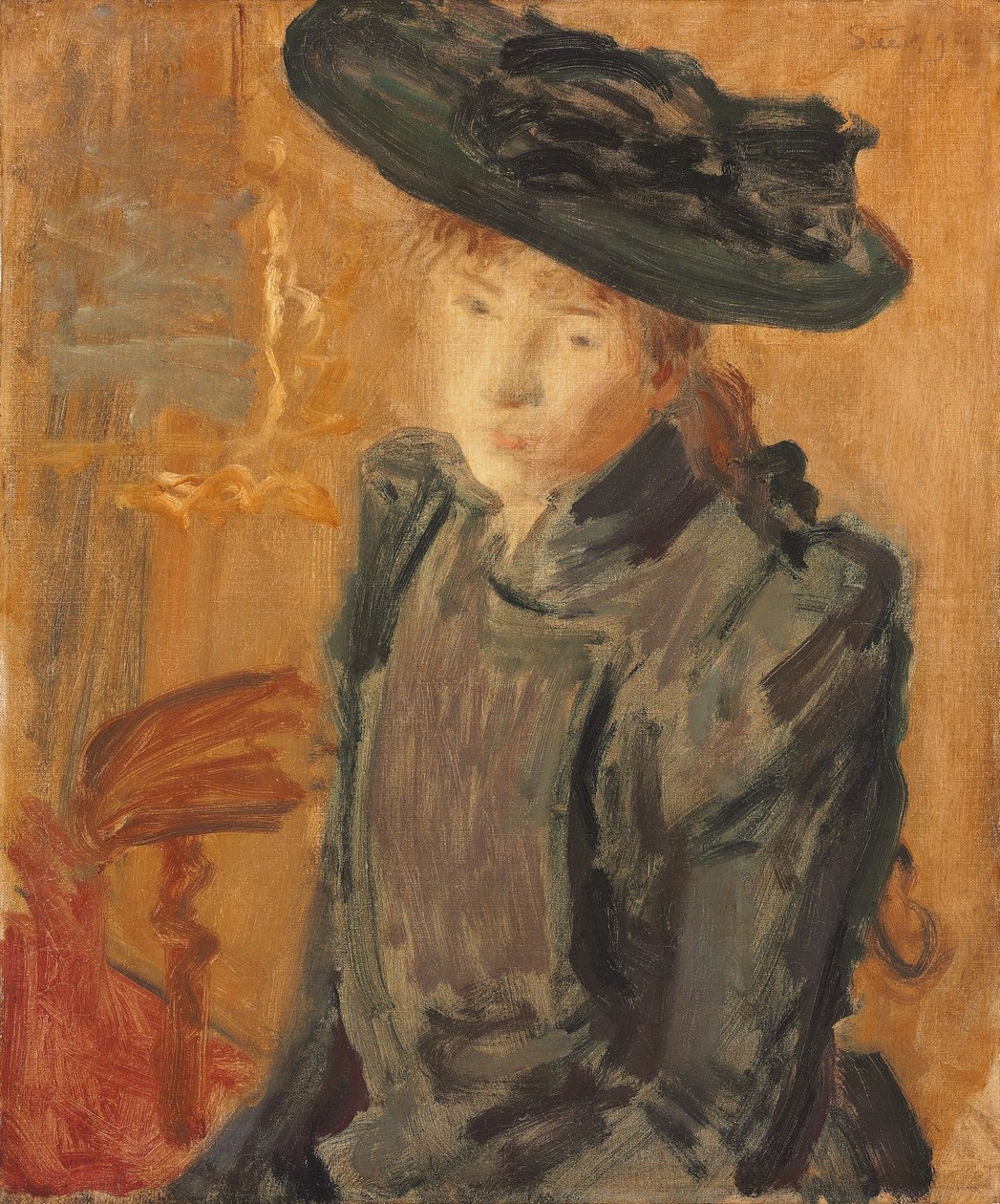 Lány egy nagy kalapban alkotó: Philip Wilson Steer