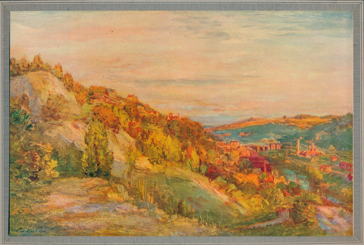 A vörös híd, Ironbridge, 1910, c1932 alkotó: Philip Wilson Steer