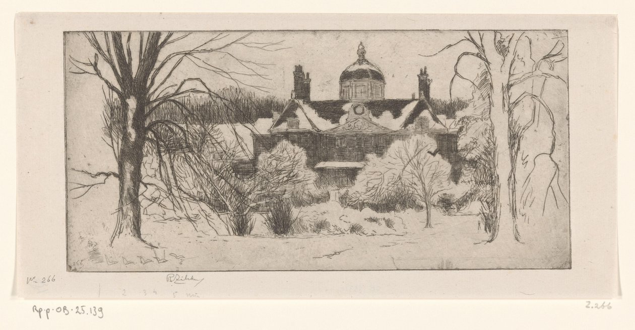 Huis ten Bosch a hóban La Maison du Bois, La Haye (eredeti cím) alkotó: Philip Zilcken (signed by artist)