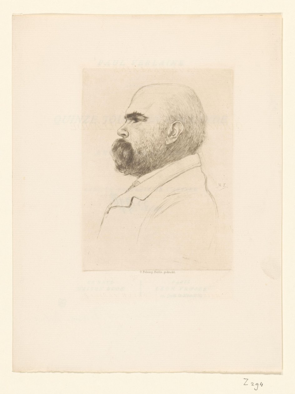 Paul Verlaine portréja alkotó: Philip Zilcken