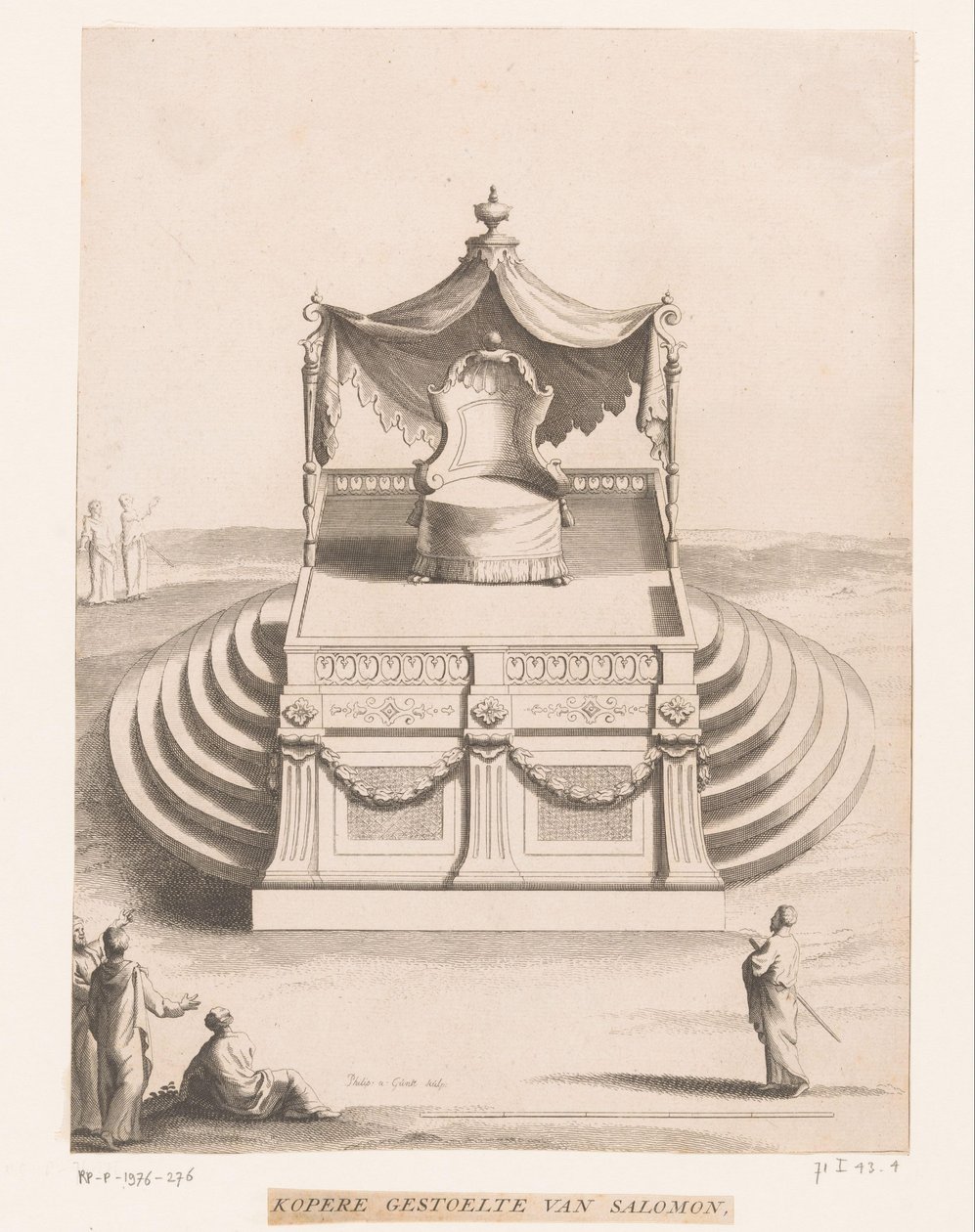 Salamon réz trónja Salomon rézszékei (cím a tárgyon) alkotó: Philip van Gunst