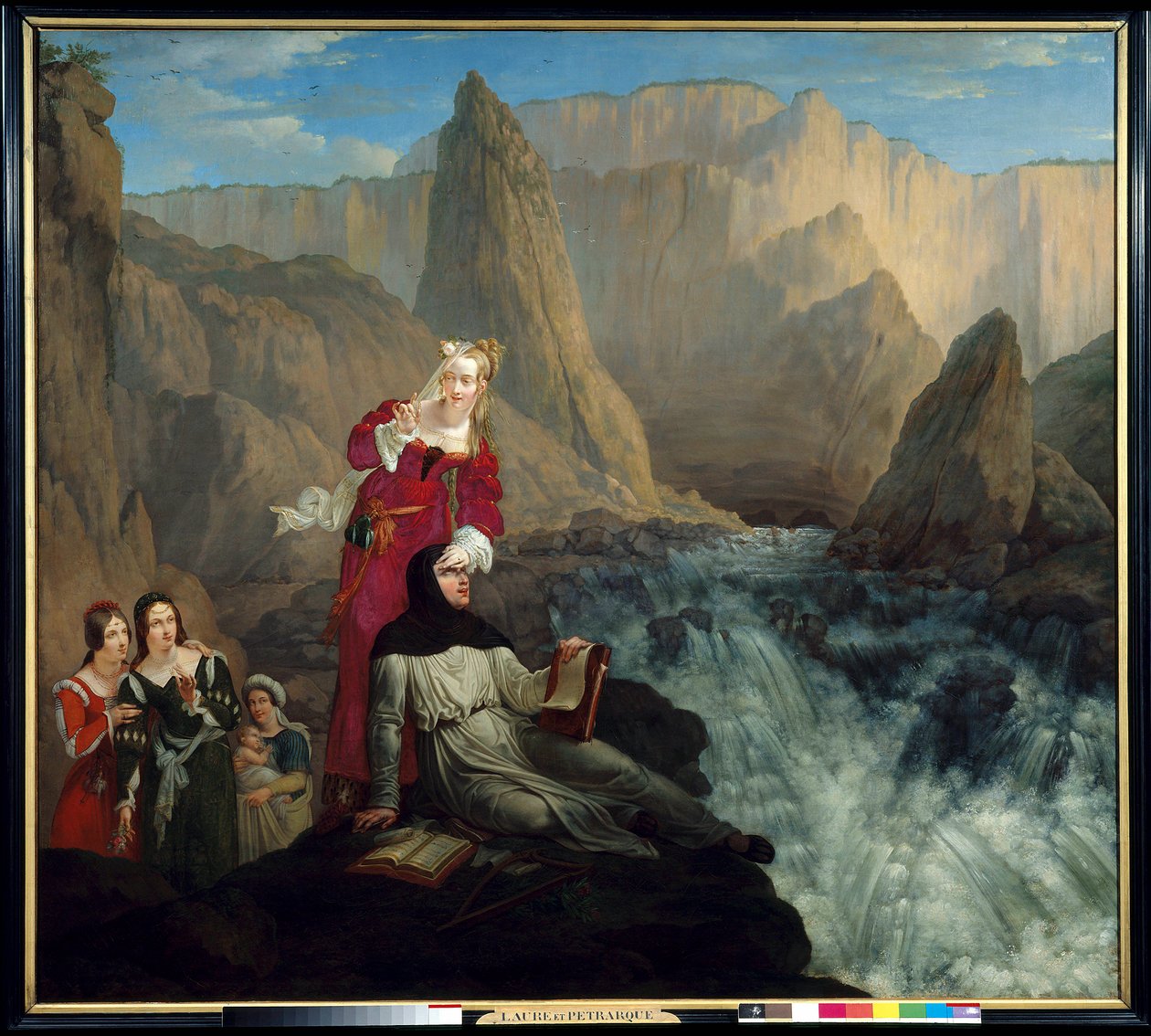 Laure és Petrarque Fontaine de Vaucluse-be. Philippe Jacques (Philippe Jacques) Van Bree (1786-1871) festménye alkotó: Philipe Jacques van Bree
