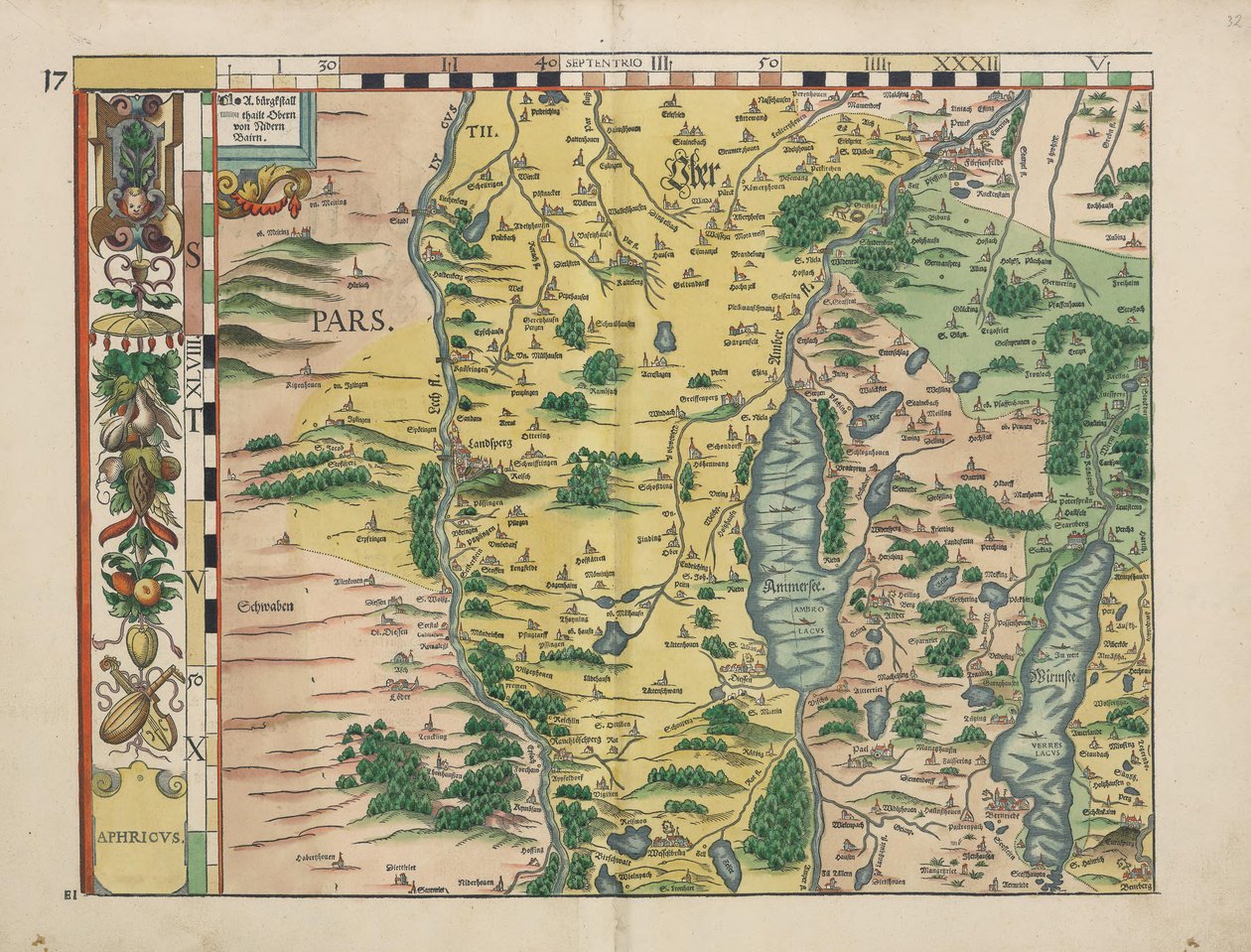 Philipp Apian - 1568-as bajor földtáblák alkotó: Philipp Apian