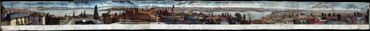 Konstantinápolyi panoráma a Svéd Palotából 1740 -ben alkotó: Philipp Ferdinand von Gudenus