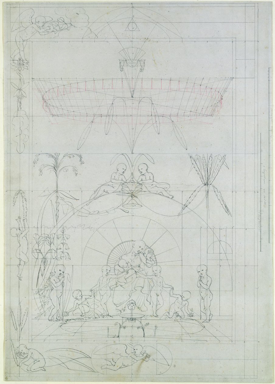 Nap, 1803 (ceruza és mosás, papír) alkotó: Philipp Otto Runge