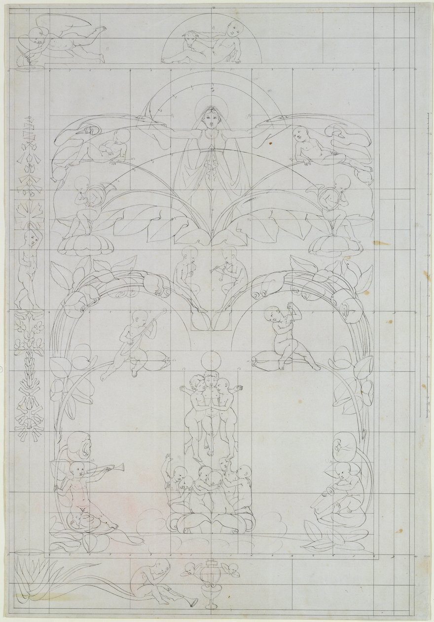 Este, 1803 (ceruza és mosás papíron) alkotó: Philipp Otto Runge