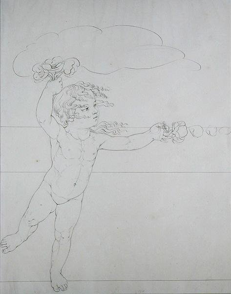 Dzsinn rózsával, a The Morning című tanulmány, 1803 alkotó: Philipp Otto Runge