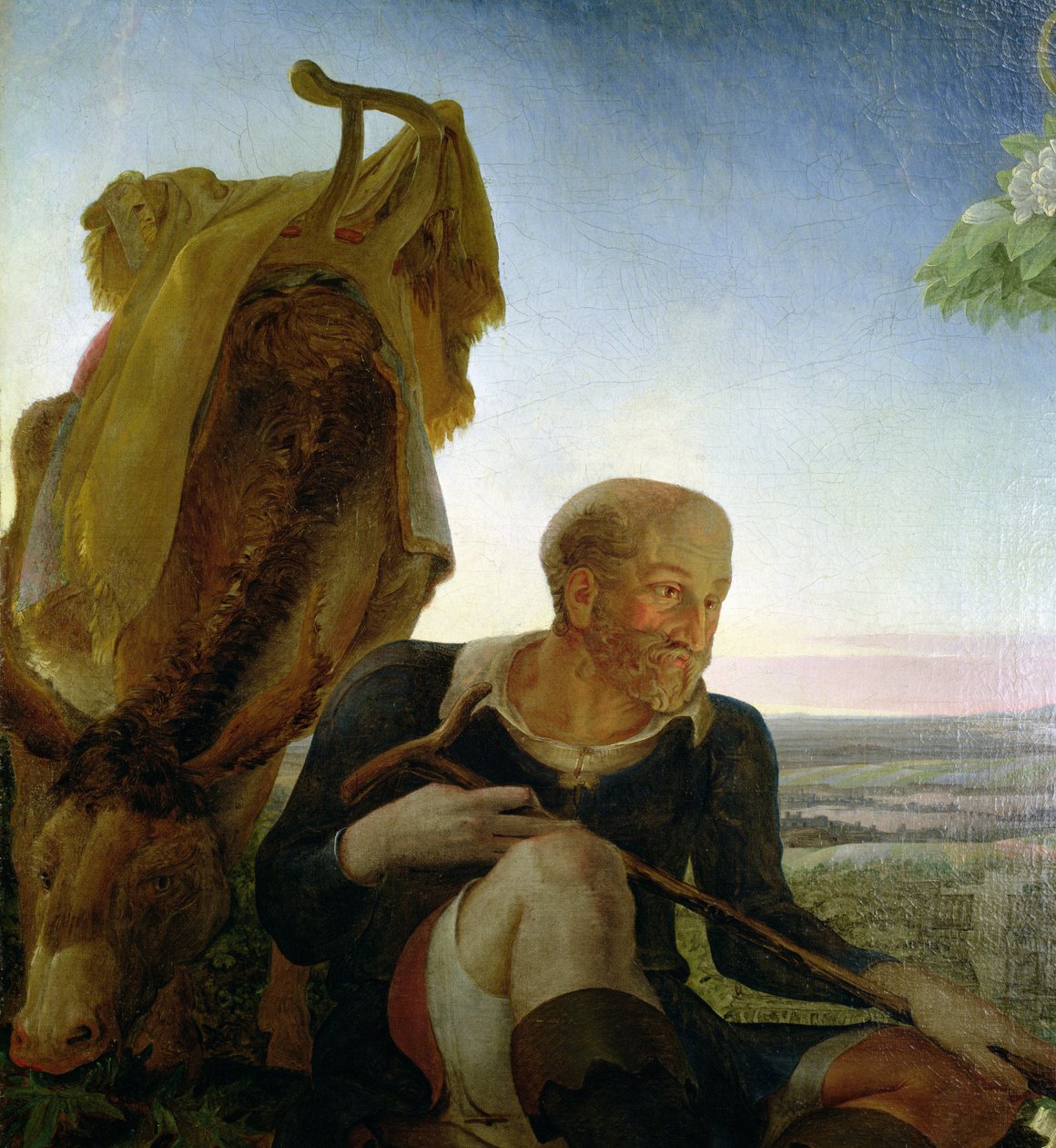 Szent József a "Pihenj az egyiptomi repülésben" című filmből, 1805-06 (141645 részlet) alkotó: Philipp Otto Runge