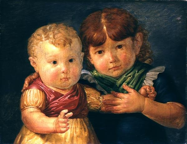 A művészgyerekek, Maria Dorothea és Otto Sigismund Runge, 1809 alkotó: Philipp Otto Runge