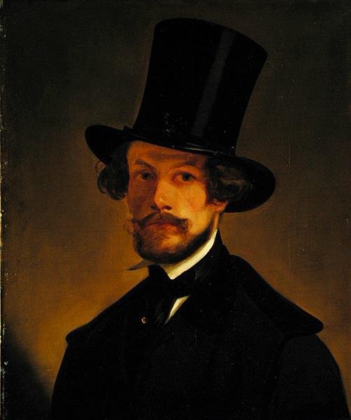 Önarckép, 1845 körül (olaj, papír, kártyára rögzítve) alkotó: Philipp Wirth