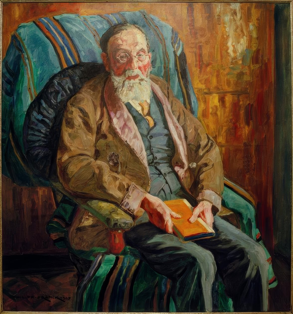 Albert Ruppersberg történész portréja alkotó: Philipp Franck