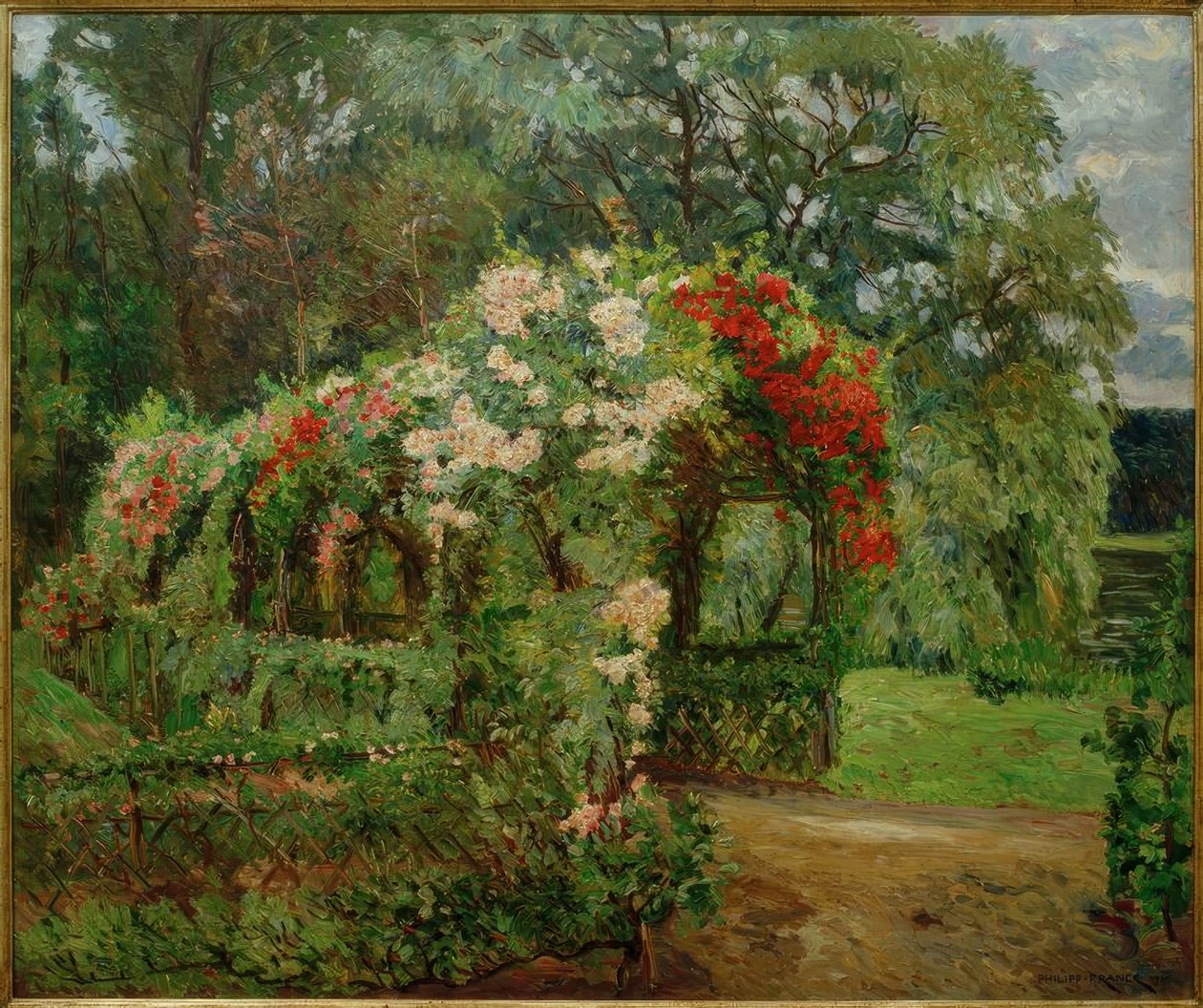 Rózsa lugas Richter kertjében alkotó: Philipp Franck