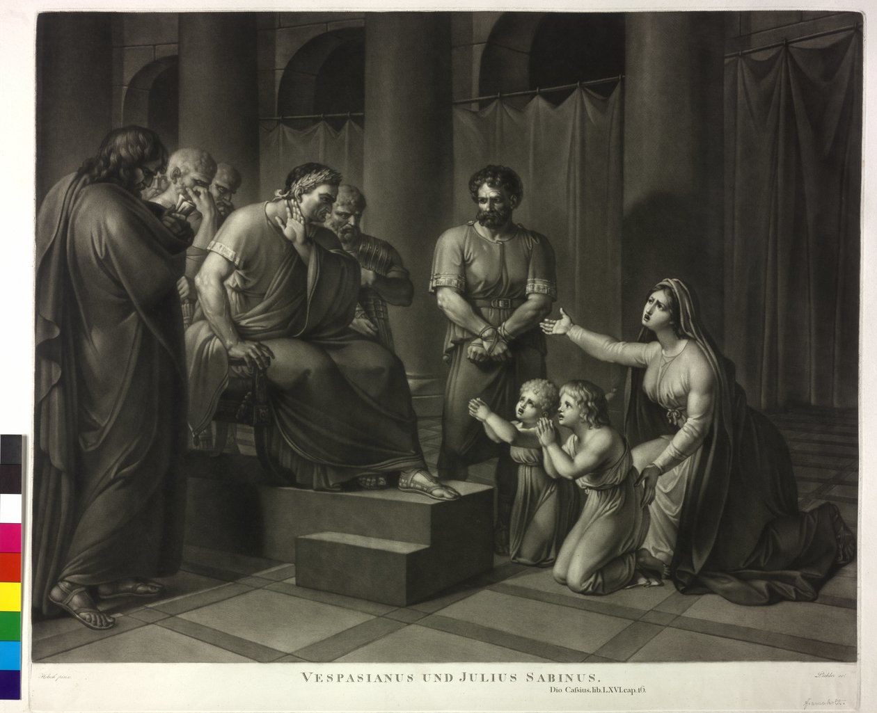 Vespasianus és Julius Sabinus alkotó: Philipp Friedrich Hetsch