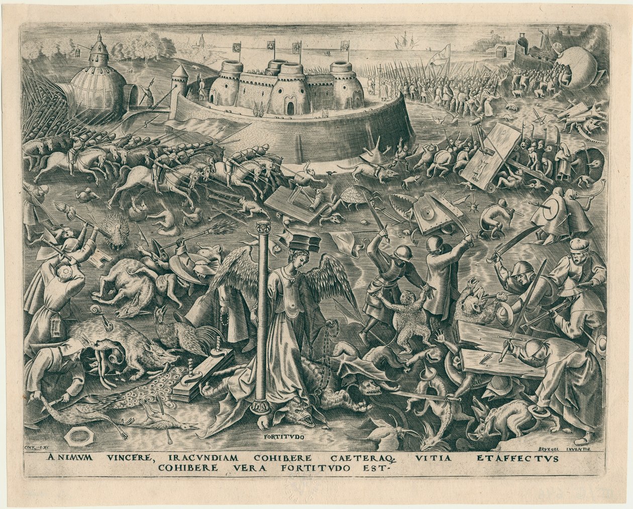 Fortitudo Fortitude A hét erényből, 1559. alkotó: Philipp Galle