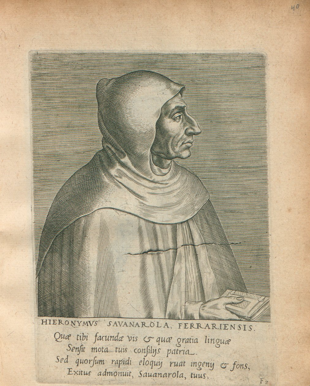 Girolamo Savonarola, 1572. alkotó: Philipp Galle