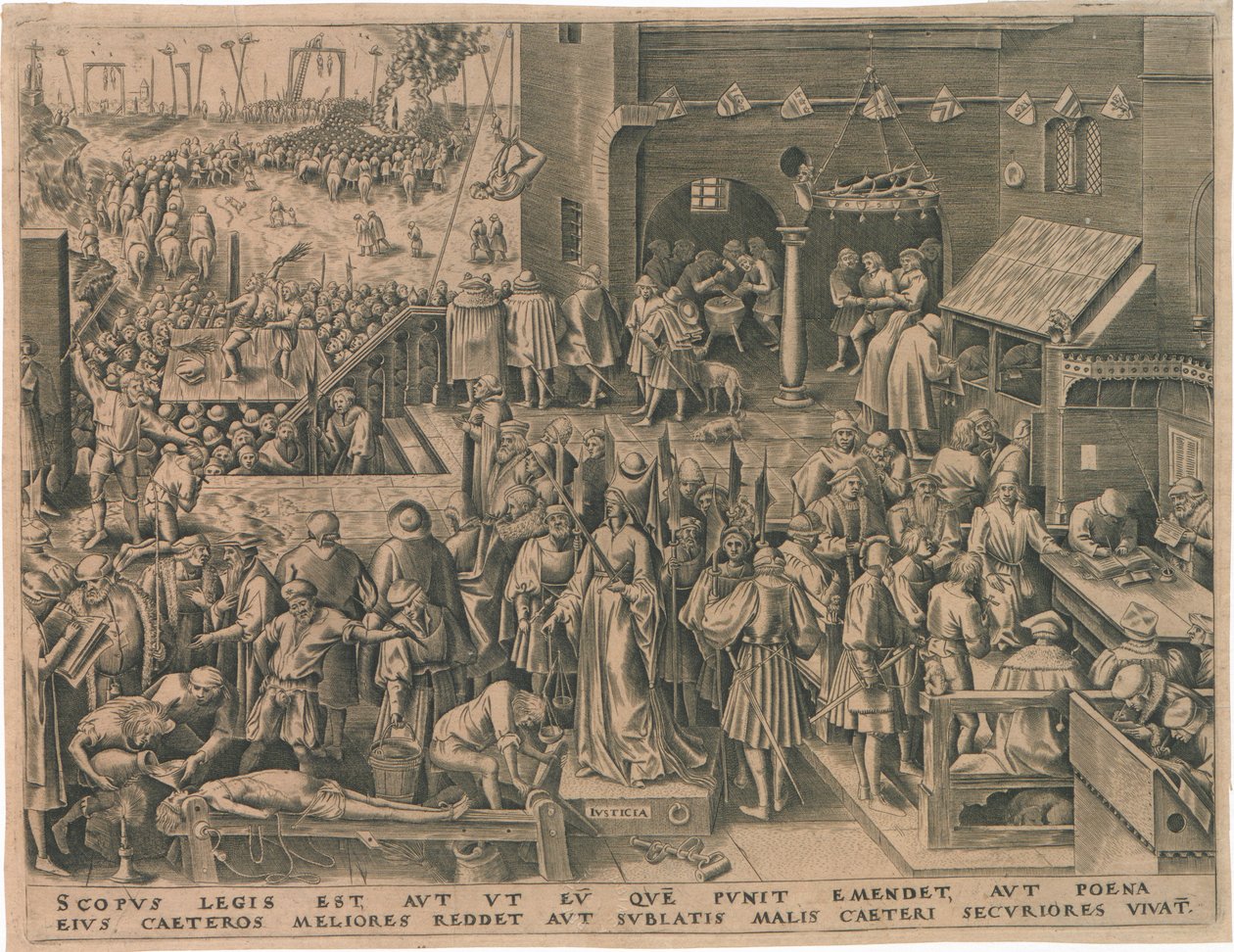 Justitia Justice A hét erényből, 1559. alkotó: Philipp Galle