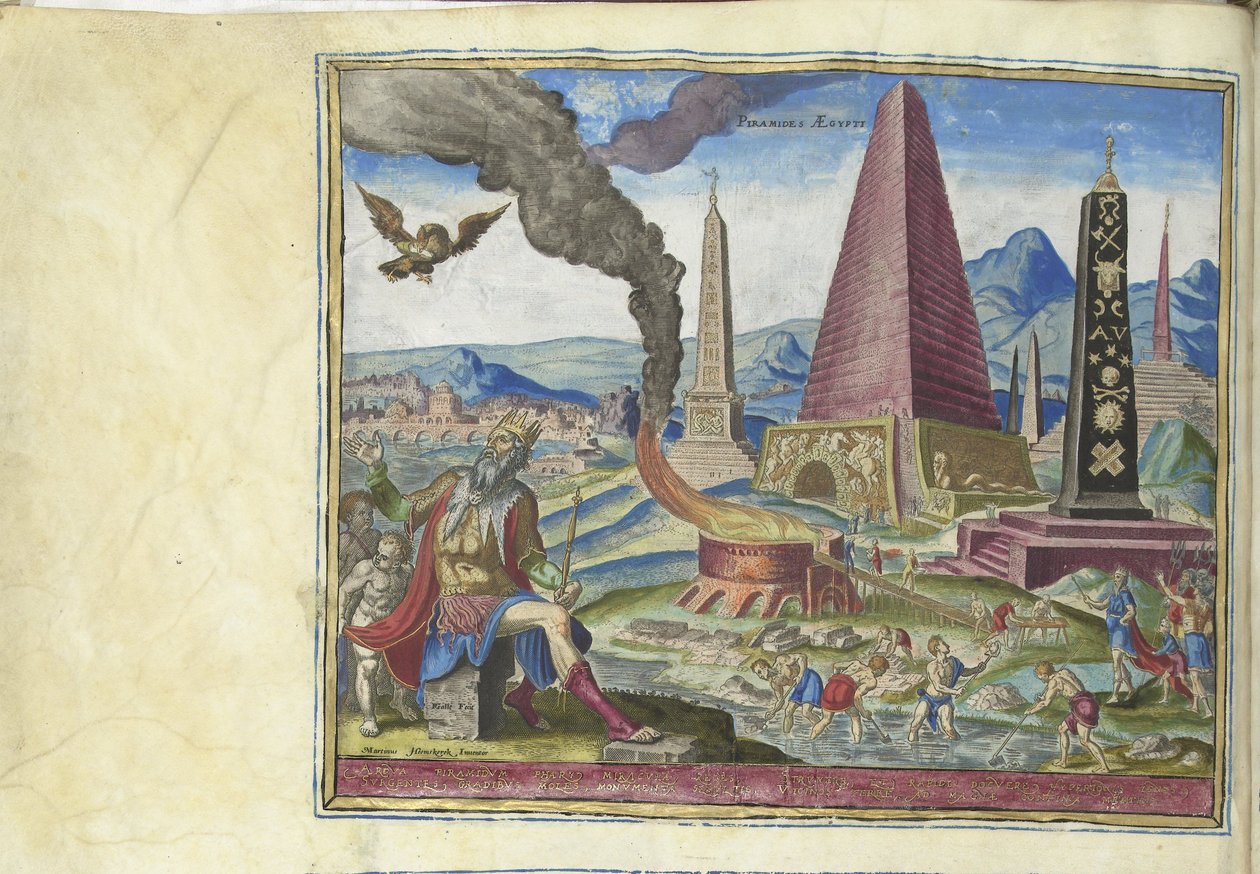 Egyiptom piramisai A világ nyolcadik csodája című sorozatból, 1572 alkotó: Philipp Galle
